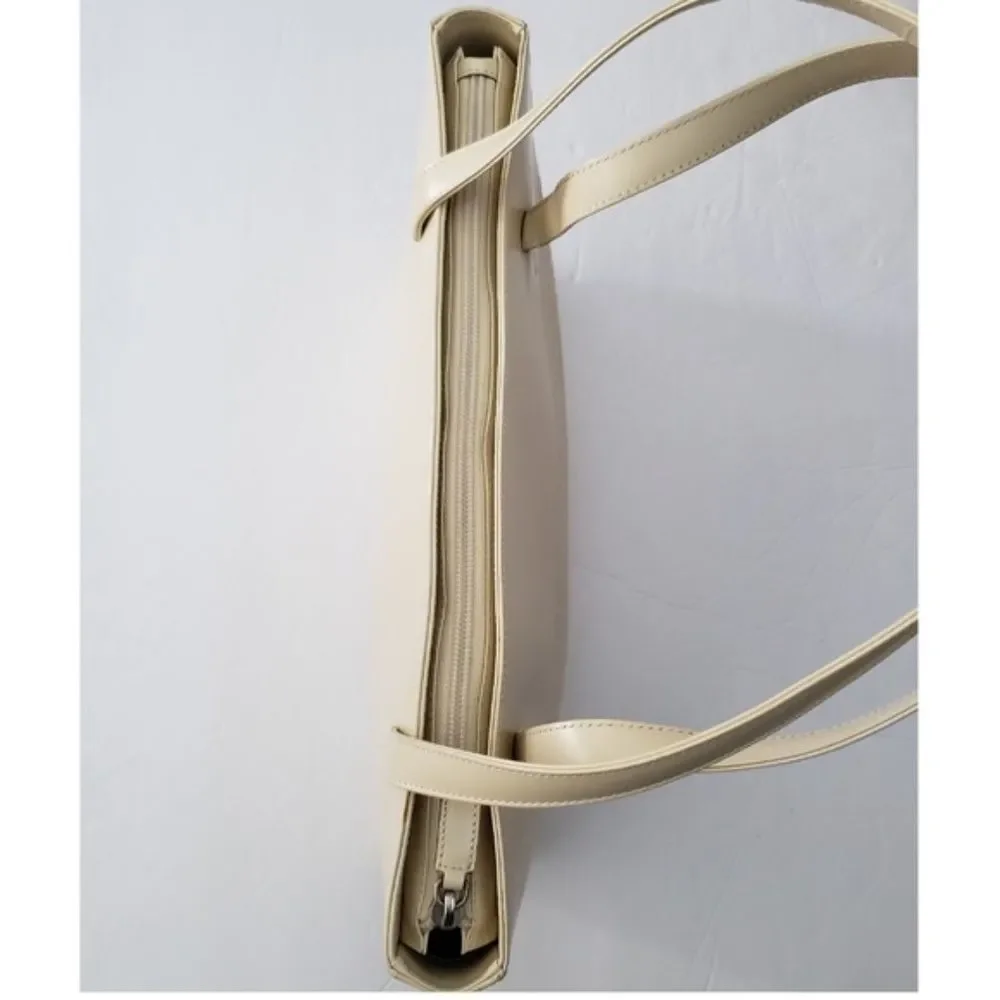 Vintage Paloma Picasso Ivory Leather Shoulder Bag